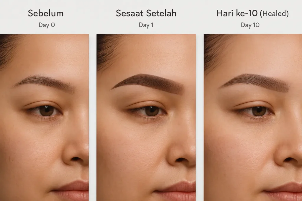 Aftercare sulam alis 7-10 hari, jeda pemakaian AHA, BHA, dan retinoid pada area alis