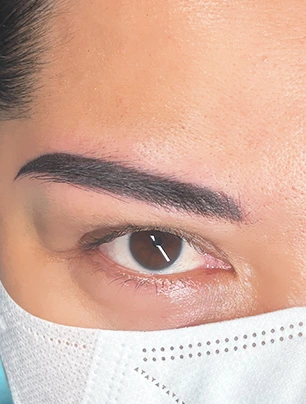 Teknik Sulam alis Ombre permintaan client