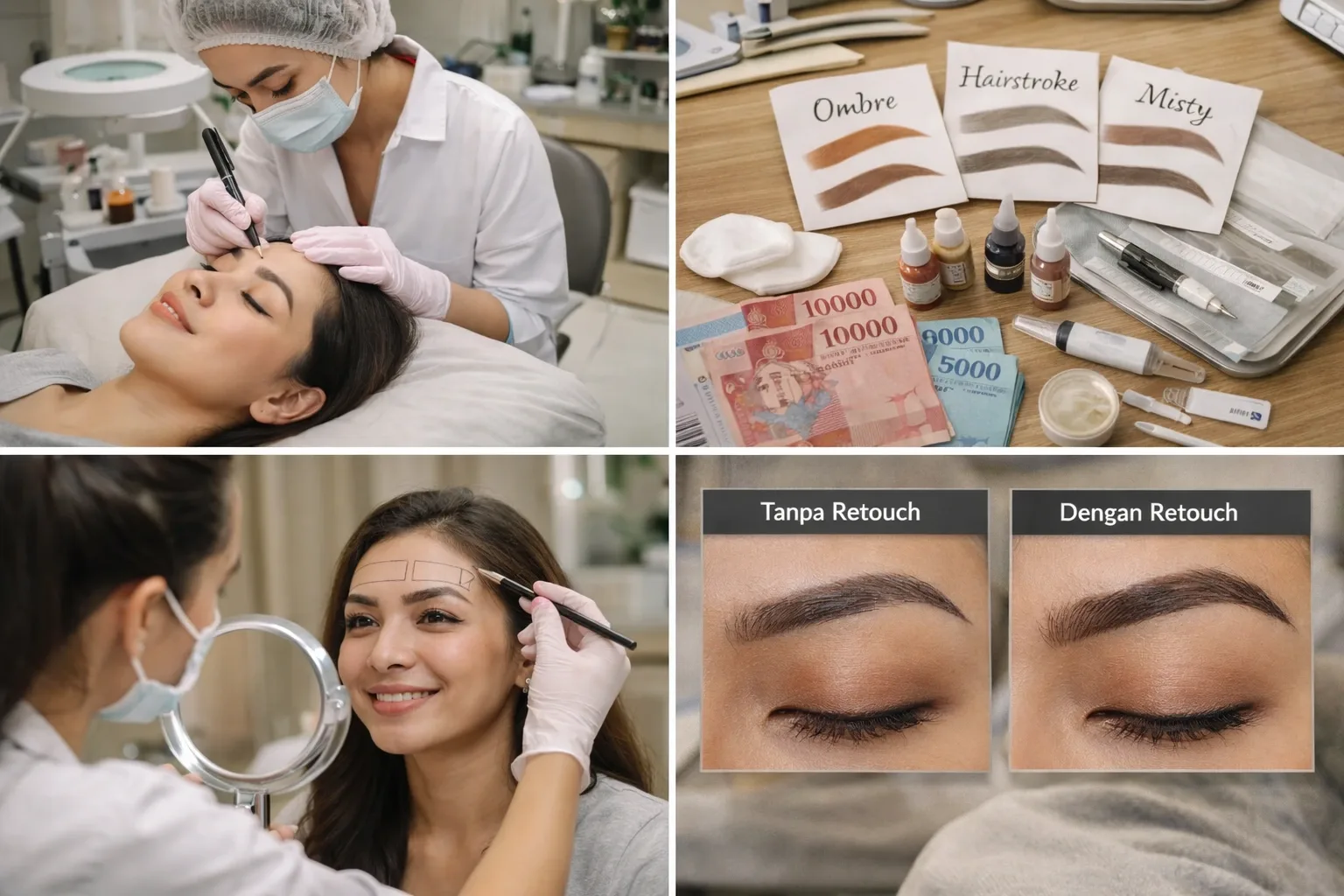 Teknik Sulam Alis di Delogy menggunakan maping alis terlebih dahulu